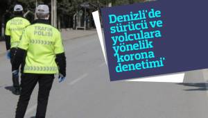 Denizli'de sürücü ve yolculara yönelik 'korona denetimi'