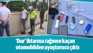 'Dur' ihtarına rağmen kaçan otomobilden uyuşturucu çıktı