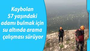 Kaybolan 57 yaşındaki adamı bulmak için su altında arama çalışması sürüyor