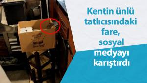 Kentin ünlü tatlıcısındaki fare, sosyal medyayı karıştırdı