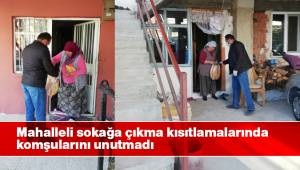 Mahalleli sokağa çıkma kısıtlamalarında komşularını unutmadı