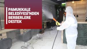 PAMUKKALE BELEDİYESİ’NDEN BERBERLERE DESTEK