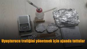 Uyuşturucu trafiğini yönetmek için ajanda tuttular