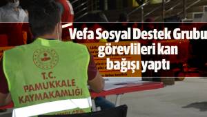 Vefa Sosyal Destek Grubu görevlileri kan bağışı yaptı