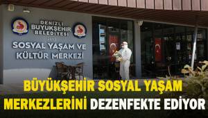 Büyükşehir sosyal yaşam merkezlerini dezenfekte ediyor