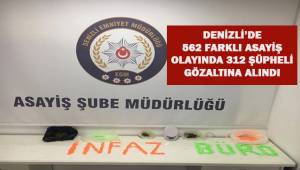 Denizli’de 562 farklı asayiş olayında 312 şüpheli gözaltına alındı