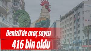 Denizli’de araç sayısı 416 bin oldu