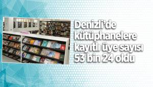 Denizli’de kütüphanelere kayıtlı üye sayısı 53 bin 24 oldu