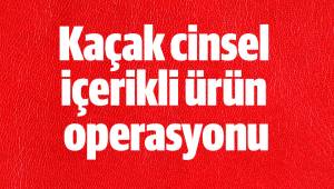 Kaçak cinsel içerikli ürün operasyonu