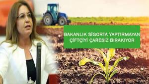 Karaca; Bakanlık sigorta yaptırmayan çiftçiyi çaresiz bırakıyor