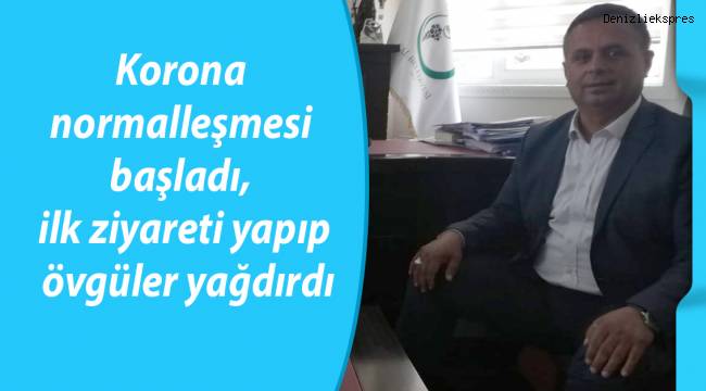 Korona normalleşmesi başladı, ilk ziyareti yapıp övgüler yağdırdı