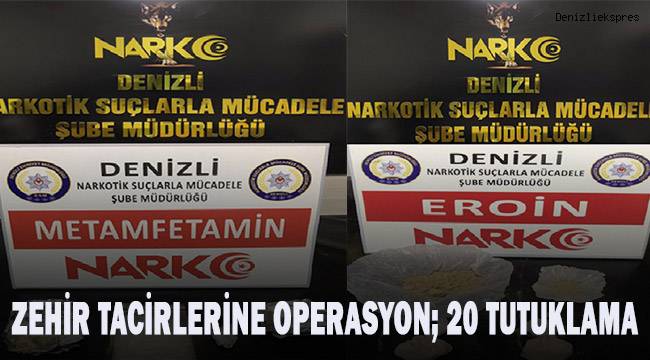 Polis tarafından yapılan operasyonlarda gözaltına alınan 23 kişiden 20’si tutuklandı
