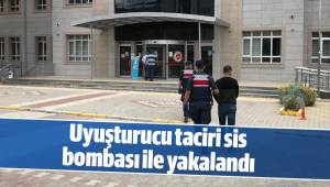 Uyuşturucu taciri sis bombası ile yakalandı