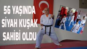 56 yaşında siyah kuşak sahibi oldu