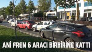 6 aracın karıştığı zincirleme kazada ölen ya da yaralananın olmaması teselli oldu