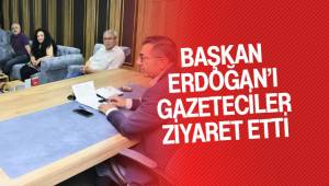 BAŞKAN ERDOĞAN, GAZETECİLERİ AĞIRLADI