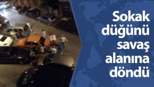 Denizli'de sokak düğünü savaş alanına döndü