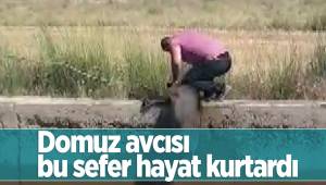 Domuz avcısı bu sefer hayat kurtardı