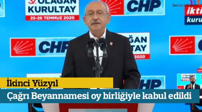 İkinci Yüzyıl Çağrı Beyannamesi oy birliğiyle kabul edildi