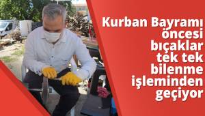 Kurban Bayramı öncesi bıçaklar tek tek bilenme işleminden geçiyor