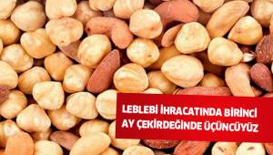 LEBLEBİ İHRACATINDA BİRİNCİ, AY ÇEKİRDEĞİNDE ÜÇÜNCÜYÜZ