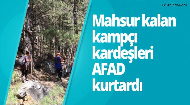 Mahsur kalan kampçı kardeşleri AFAD kurtardı