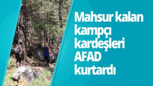 Mahsur kalan kampçı kardeşleri AFAD kurtardı