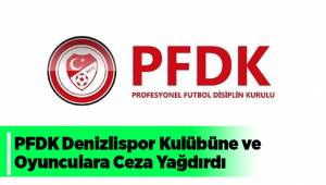 PFDK Denizlispor Kulübüne ve Oyunculara Ceza Yağdırdı
