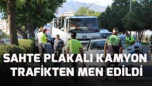 Sahte plakayla kaçmaya çalışan hafriyat kamyonu şoförüne 11 bin lira ceza