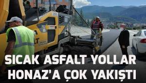 SICAK ASFALT YOLLAR HONAZ'A ÇOK YAKIŞTI