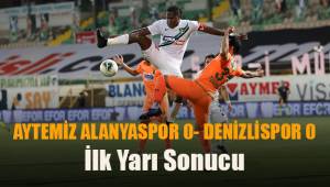 Süper Lig: Aytemiz Alanyaspor: 0 - Yukatel Denizlispor: 0 (İlk yarı)