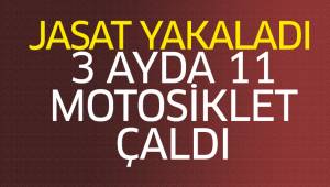 3 ayda 11 motosiklet çalan hırsızları JASAT yakaladı