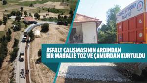 Asfalt çalışması mahalleyi toz ve çamurdan kurtardı