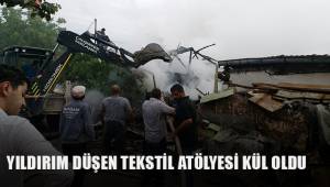 Binlerce peştamalin olduğu atölye alevlere teslim oldu