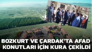 Bozkurt ve Çardak'ta AFAD konutları için kura çekimi yapıldı