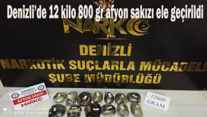 Denizli’de 12 kilo 800 gram afyon sakızı ele geçirildi