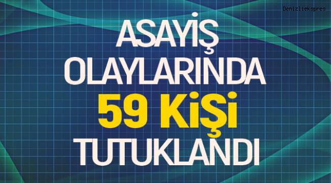 Denizli’de 680 farklı asayiş olayında 400 şüpheli gözaltına alındı