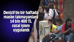 Denizli’de bir haftada maske takmayanlara 14 bin 400 TL cezai işlem uygulandı