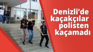 Denizli’de kaçakçılar polisten kaçamadı