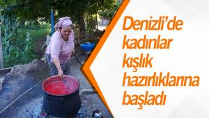 Denizli’de kadınlar kışlık hazırlıklarına başladı