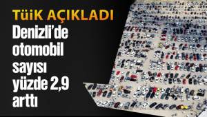Denizli’de otomobil sayısı yüzde 2,9 arttı