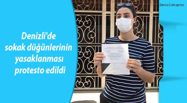 Denizli'de sokak düğünlerinin yasaklanması protesto edildi