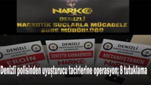 Denizli polisinden uyuşturucu tacirlerine operasyon: 8 tutuklama