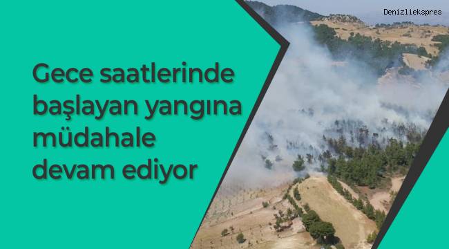 Gece saatlerinde başlayan yangına müdahale devam ediyor