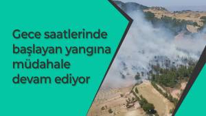 Gece saatlerinde başlayan yangına müdahale devam ediyor
