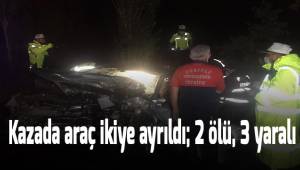 Kazada ikiye ayrılan araçtan kopan parça arkadan gelen aracın sürücüsüne isabet etti: 2 ölü, 3 yaralı