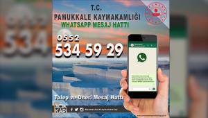 Pamukkale Kaymakamlığından Whatsapp uygulaması
