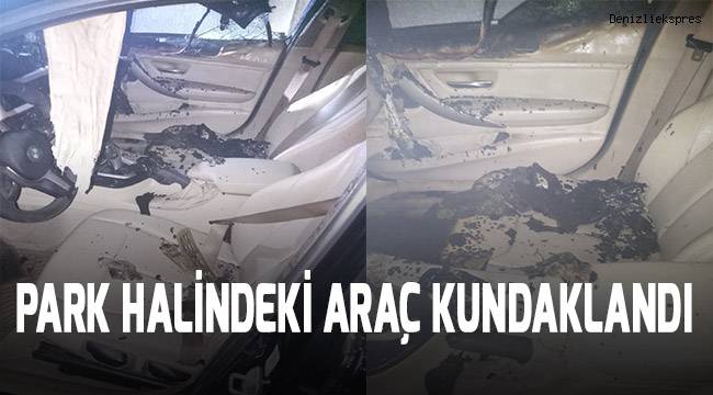 Park halindeki otomobil kundaklandı