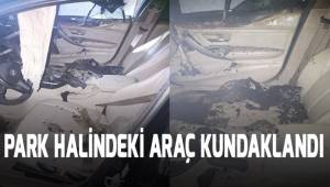 Park halindeki otomobil kundaklandı