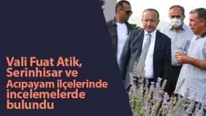 Vali Fuat Atik, Serinhisar ve Acıpayam ilçelerinde incelemelerde bulundu